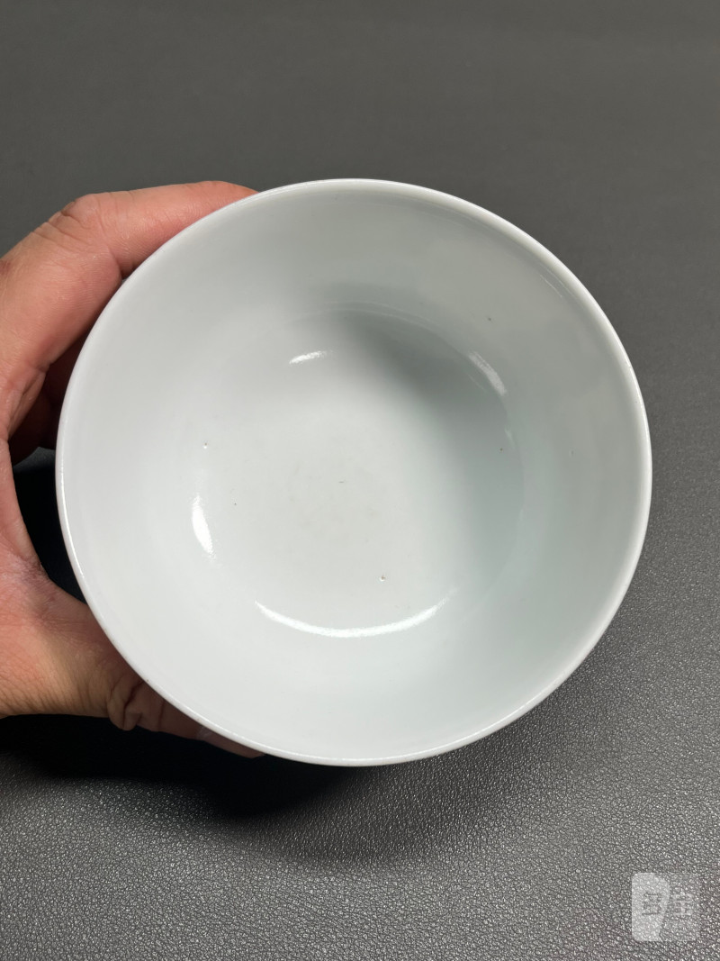 清雍正  墨彩加黄彩“瓜瓞绵绵”图诗文茶园 - 图11